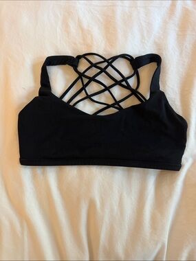 lululemon athletica Black Strappy Crisscross Sports Bra